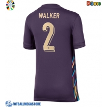 Fotballdrakt Dame England Kyle Walker #2 Bortedrakt EM 2024 Kortermet